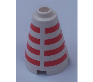 LEGO Cone 2 x 2 x 2 with Red Stripes (Safety Stud)