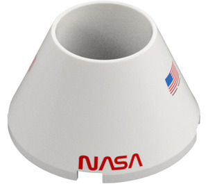 LEGO Kegel 4 x 4 x 2 Hollow met NASA logo (4742)