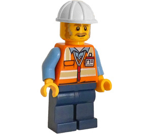 LEGO Bau Foreman - Männlich (Weiß Bau Helm) Minifigur