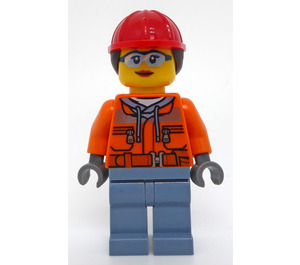 LEGO Konstruktion Worker, Female (60385) Minifigur