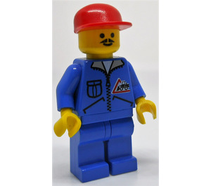LEGO Konstruktion Worker mit Bulldozer Logo Minifigur