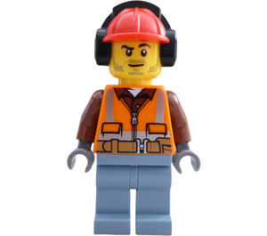 LEGO Bauarbeiter mit Earmuffs Minifigur