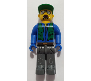 LEGO Construction worker with Green Cap Minifigure