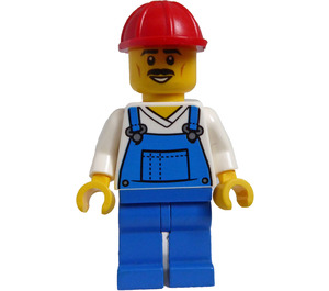 LEGO Konstruktion Worker mit Moustache Minifigur