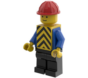 LEGO Bouw Worker met Printed Vest minifiguur
