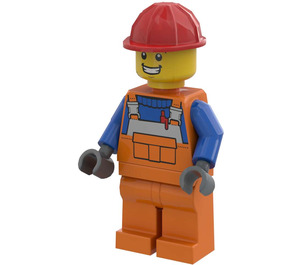 LEGO Obrero con Rojo Sombrero Minifigura