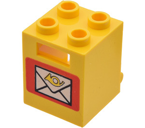 LEGO Container 2 x 2 x 2 met Envelope met verzonken noppen (4345)