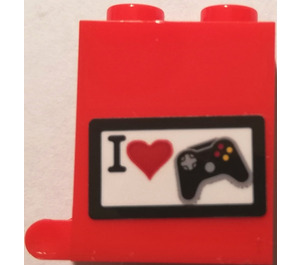 LEGO Récipient 2 x 2 x 2 avec I Cœur Controller Autocollant avec tenons encastrés (4345)
