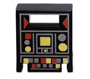LEGO Container Doos 2 x 2 x 2 Deur met Sleuf met Blacktron Control Paneel (4346)