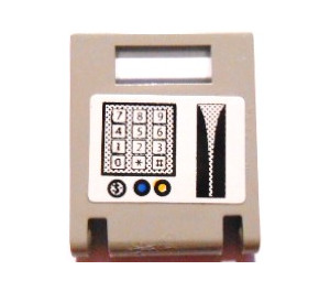LEGO Container Box 2 x 2 x 2 Tür mit Slot mit Card Reader und ATM Keypad Aufkleber (4346)