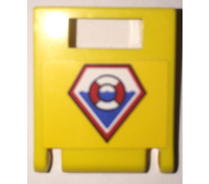 LEGO Container Doos 2 x 2 x 2 Deur met Sleuf met Coast Bewaker logo Sticker (4346)