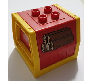 LEGO Container for Duplo Freight Trein met wood Patroon