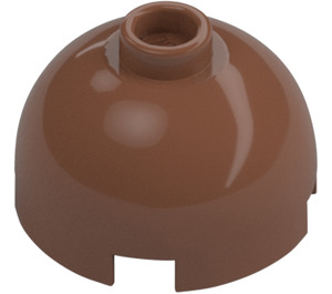 LEGO Cobre Ladrillo 2 x 2 Circular con Dome Parte superior (con soporte de eje) (3262 / 30367)