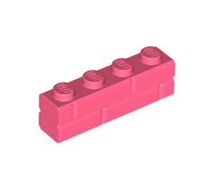 LEGO Coral Brick 1 x 4 with Embossed Bricks (15533)