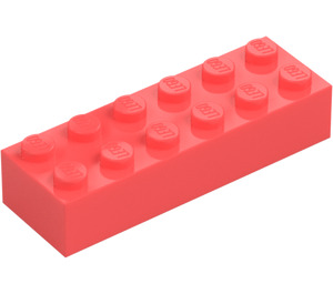 LEGO Кораловий Цегла 2 x 6 (2456 / 44237)