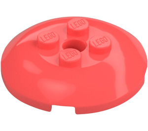 LEGO Coral Brick 4 x 4 Round with 2 x 2 Studs (65138)