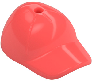 LEGO Corail Casquette avec Court Incurvé Bill avec Trou sur Haut (11303)