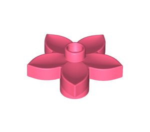 LEGO Coral Duplo Flower with 5 Angular Petals (6510 / 52639)