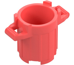 LEGO Coral Dustbin with 4 Lid Holders (28967 / 92926)