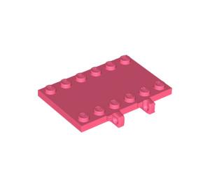 LEGO Coral Hinge Plate 4 x 6 (65133)