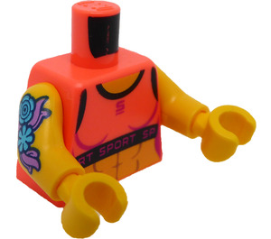 LEGO Coral Minifig Torso Fitness Instructor (973)