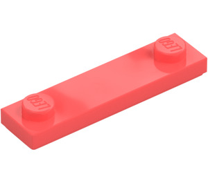 LEGO Coral Plate 1 x 4 with Two Studs with Groove (41740)