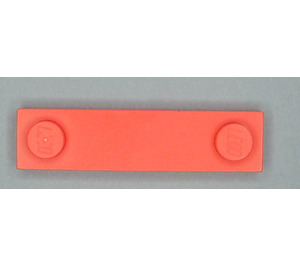 LEGO Coral Plate 1 x 4 with Two Studs without Groove (92593)