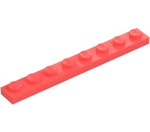 LEGO Koraalkleurig Plaat 1 x 8 (3460)