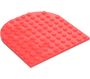 LEGO Koraalkleurig Plaat 10 x 10 Halve Cirkel (80031)