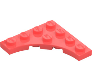 LEGO Coral Plate 4 x 4 with Circular Cut Out (35044)