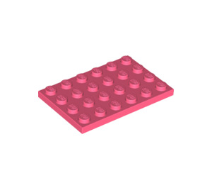 LEGO Koraal Plaat 4 x 6 (3032)
