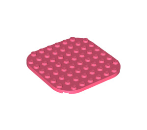 LEGO Coral Plate 8 x 8 Round with Rounded Corners (65140)