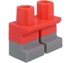 LEGO Korálová Krátké nohy s Šedá Boots (41879)