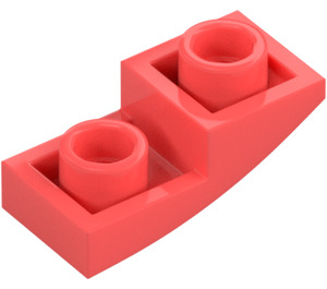 LEGO Korálová Sklon 1 x 2 Zakřivený Převrácený (24201)