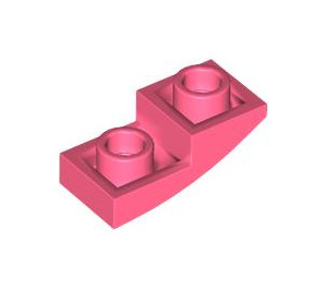 LEGO corail Pente 1 x 2 Incurvé Inversé (24201)