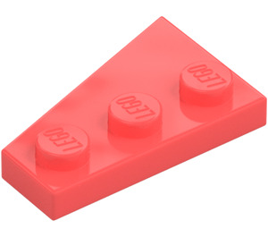 LEGO Coral Wedge Plate 2 x 3 Wing Right  (43722)