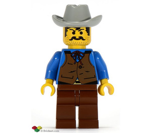 LEGO Cowboy Blauw Shirt Minifiguur