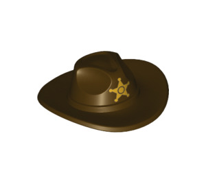 LEGO Cowboy Hat with Wide Brim with Sheriff star Badge (13565 / 19334)