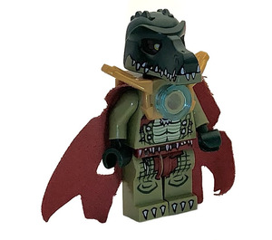 LEGO Cragger With Dark Red Torn Cape, Pearl Gold Shoulder Armor, and Chi Minifigure