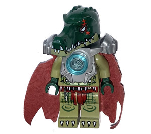 LEGO Cragger jossa Heavy Litteä Hopea Haarniska ja Tummanpunainen Viitta Minihahmo