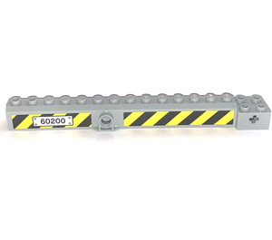 LEGO Crane Arm Outside with Pegholes with Danger Stripes Yellow Black and 60200 Sign Sticker (57779)