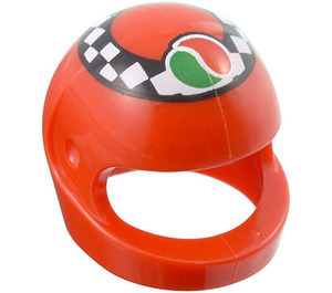 LEGO Crash Casque avec Checkered et Octan logo (2446 / 93497)