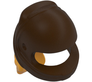 LEGO Crash Helmet with Dark Brown Ponytail (36293)