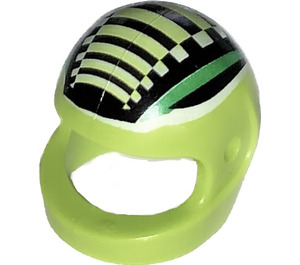 LEGO Crash Helmet with Green Stripes (2446 / 43077)