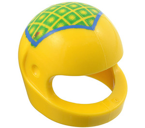 LEGO Crash Helmet with Yellow and Green (2446 / 58828)