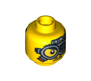LEGO Crazy Scientist Head (Recessed Solid Stud) (3626 / 10700)