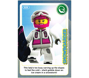 LEGO Create the World Card 020 - Snowboarder
