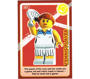 LEGO Create the World Card 021 - Tennis Player