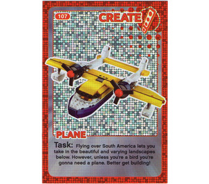 LEGO Create the World Card 107 - Vliegtuig [foil]