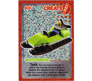 LEGO Create the World Card 135 - Motorboat [foil]